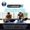 Vandens butelis Bewinner stiklas Silikoninis 400 ml 7 x 7 x 19,8 cm (24 vnt.)