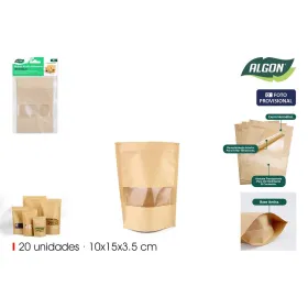 Reusable Food Bag Algon 10 x 15 x 3,5 cm 20 Pieces (18 Units)