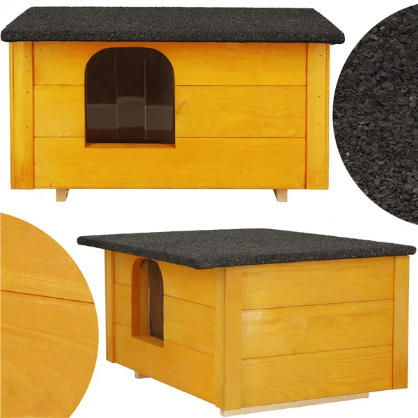 Wooden dog house Springos DH001 YELLOW "size S"