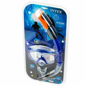 Snorkel Goggles and Tube Intex Aqua Pro Swim Blue