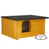 Wooden dog house Springos DH001 YELLOW "size S"