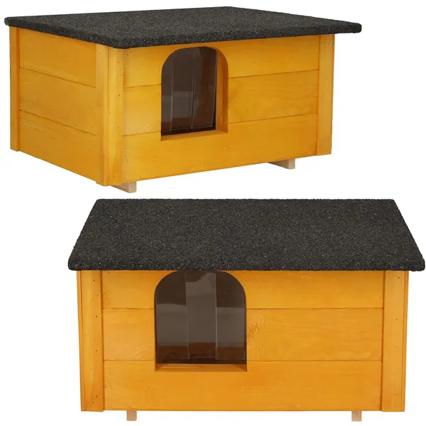 Wooden dog house Springos DH001 YELLOW "size S"