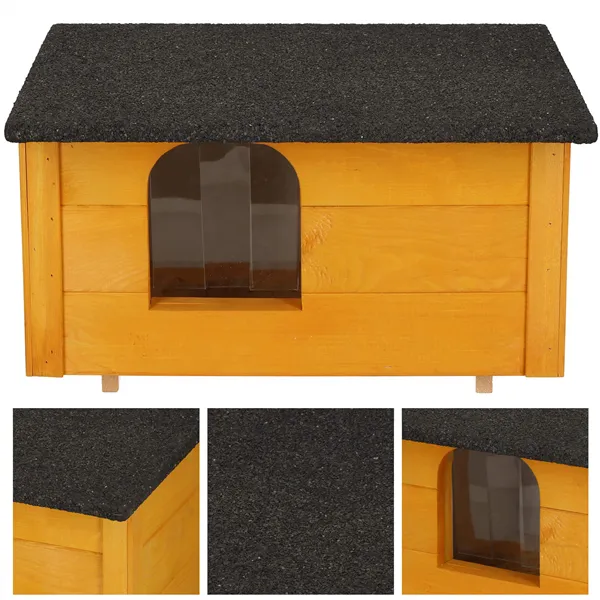 Wooden dog house Springos DH001 YELLOW "size S"