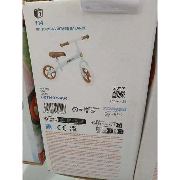 Vaikiškas dviratis Toimsa   10" Be pedalų + 2 metų Mėlyna