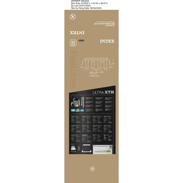 Baseins Noņemams Intex Ultra XTR 549 x 274 x 132 cm 17.203 l Taisnstūra