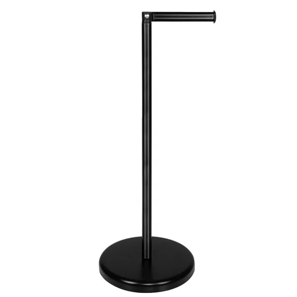 Toilet paper holder,Springos TS0002 metal stand, black