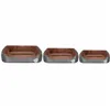 Dog and cat beds Springos PA0329 3 pcs. small, medium and large set of brown-gray beds