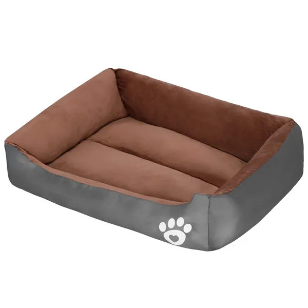 Dog and cat beds Springos PA0329 3 pcs. small, medium and large set of brown-gray beds