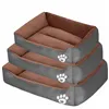 Dog and cat beds Springos PA0329 3 pcs. small, medium and large set of brown-gray beds