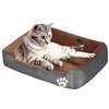 Dog and cat beds Springos PA0329 3 pcs. small, medium and large set of brown-gray beds