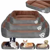 Dog and cat beds Springos PA0329 3 pcs. small, medium and large set of brown-gray beds