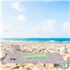 Beach mat with cushion Springos PM0018 180x60 cm