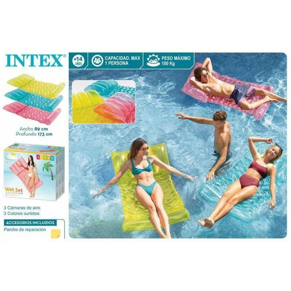 Pripučiamas čiužinys Intex 89 x 173 cm Skaidrus