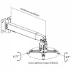 Tilt and Swivel Ceiling Mount for Projectors Equip 650702