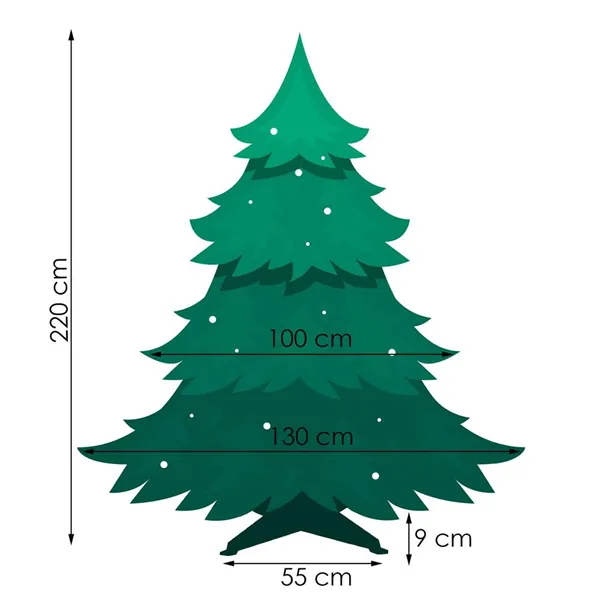 Christmas tree Caucasian Springos CT0082 220 cm