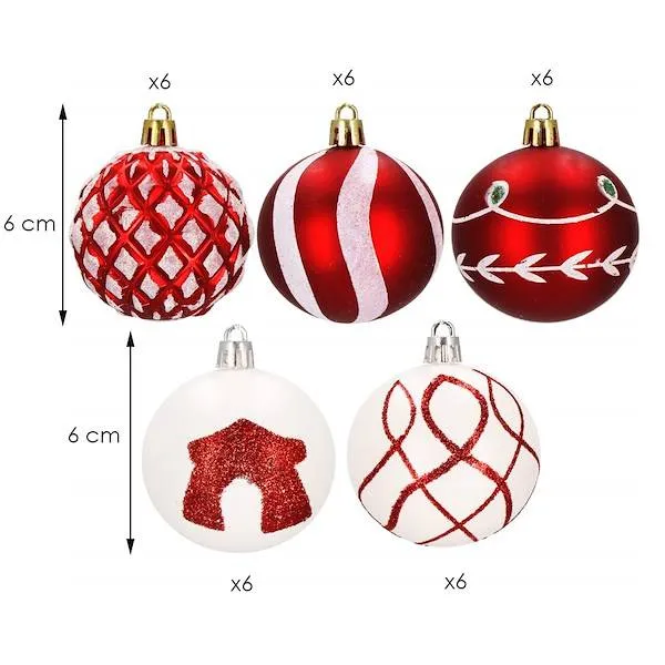 Christmas balls Springos CA0866 6cm 30 pcs