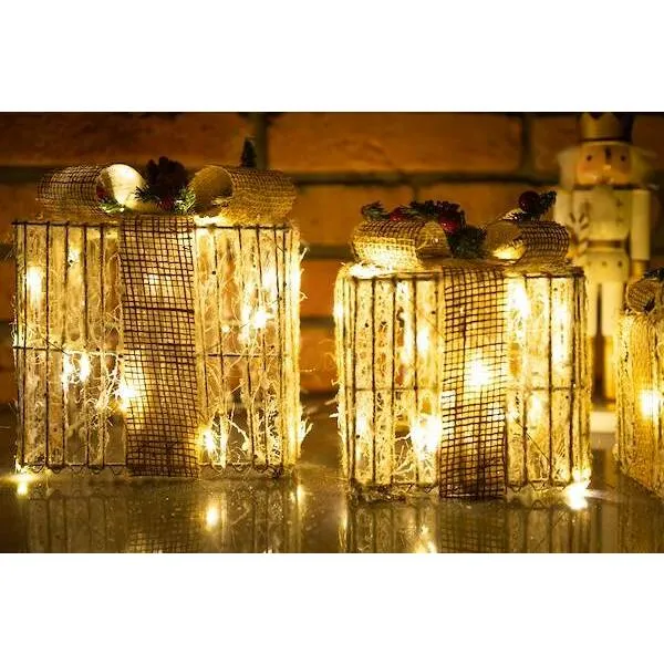 LED Christmas Decoration Gifts Lighting Springos CA1027 Set of 3