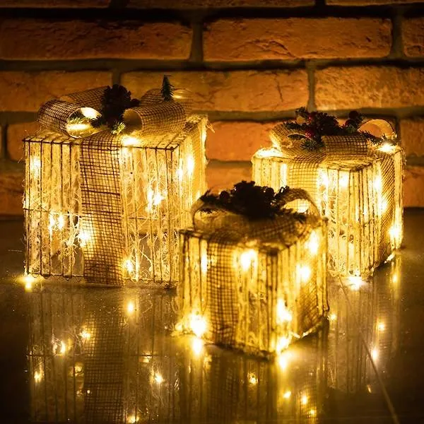 LED Christmas Decoration Gifts Lighting Springos CA1027 Set of 3