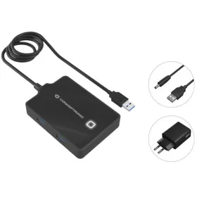 USB Centrmezgls Conceptronic 110517207101 Melns