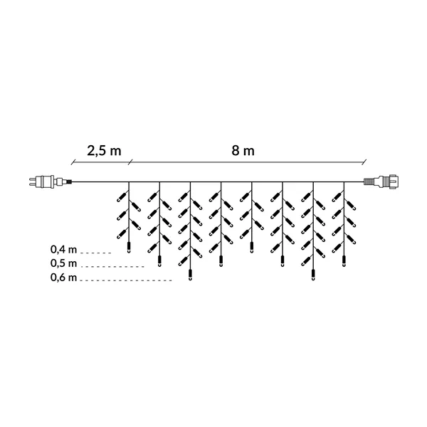 Christmas lights Springos CL0202 200 Led 8m