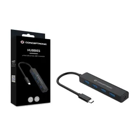 USB šakotuvas Conceptronic CTC4USB3 Juoda