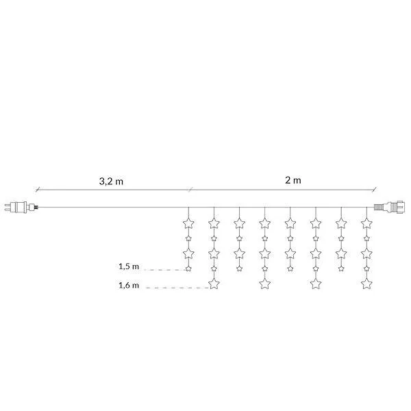 Christmas lights Springos CL4004 180 Led 2m