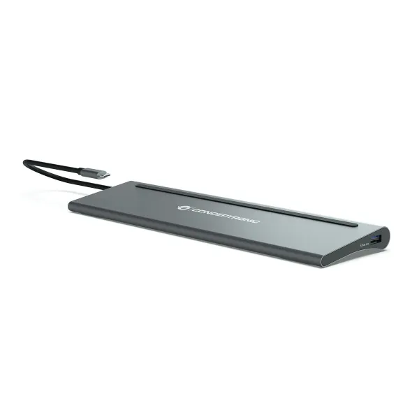 USB Hub Conceptronic 110518707101 Grey 100 W (1 Unit)