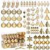 Christmas baubles Springos CA0157 77 pcs gold