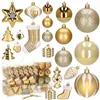 Christmas baubles Springos CA0157 77 pcs gold