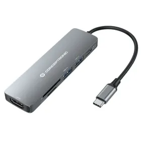 USB-keskitin Conceptronic 110517507201 Harmaa