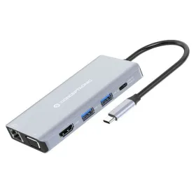USB-keskitin Conceptronic 110519307101 Harmaa 100 W