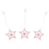 Christmas stars from wood Springos CA0658 5cm