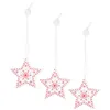 Christmas stars from wood Springos CA0658 5cm