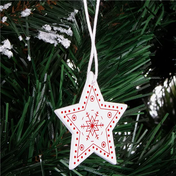 Christmas stars from wood Springos CA0658 5cm