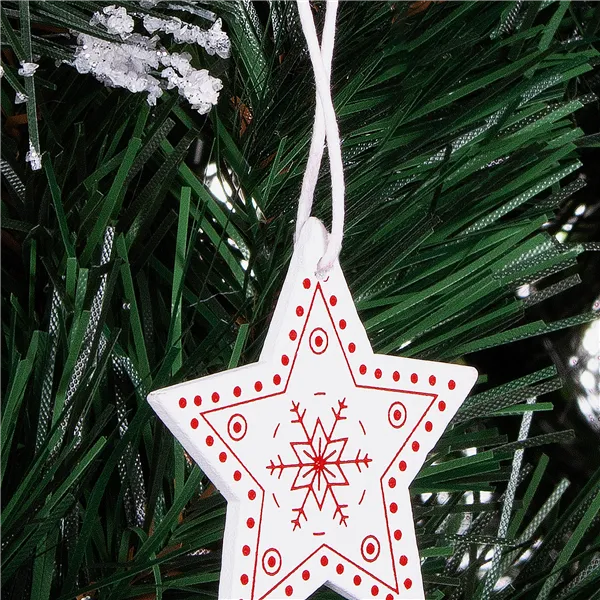 Christmas stars from wood Springos CA0658 5cm