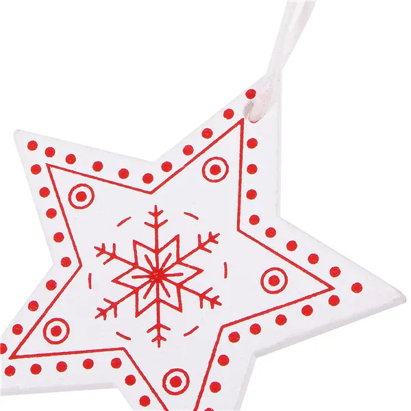 Christmas stars from wood Springos CA0658 5cm