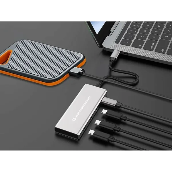 USB Hub Conceptronic 110519607101 Silver