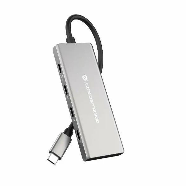 USB Hub Conceptronic 110519707101 Silver