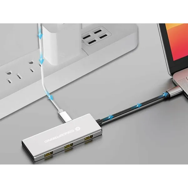 USB Hub Conceptronic 110519707101 Silver