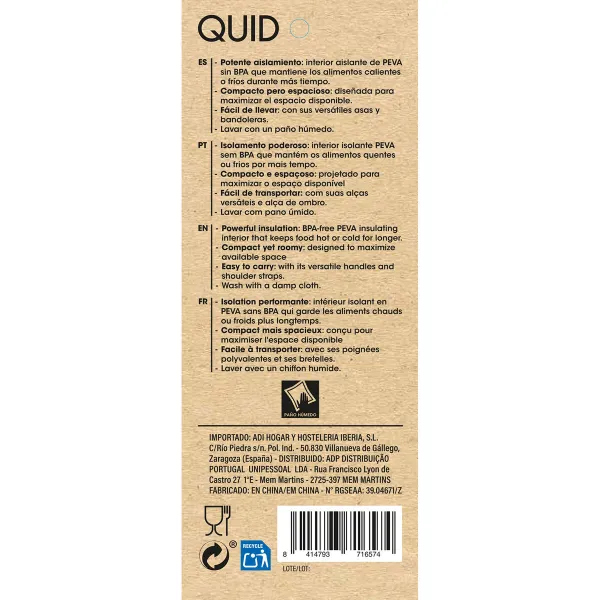 Dzesēšanas Soma Quid Dynamic Pusdienu Kastīte Melns 20 x 13 x 20 cm