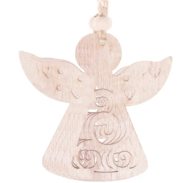 Christmas tree decoration wood angel Springos CA0664 set of 6