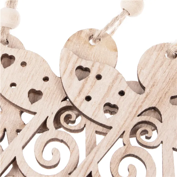 Christmas tree decoration wood angel Springos CA0664 set of 6