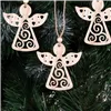 Christmas tree decoration wood angel Springos CA0664 set of 6