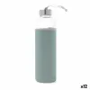Бутылка с водой Quid Quidate Синий Cтекло 600 ml (12 штук)