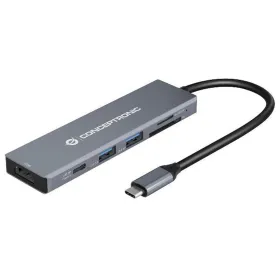 USB-keskitin Conceptronic 110520207101 Harmaa 100 W