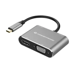 USB-keskitin Conceptronic DONN16G Harmaa 100 W