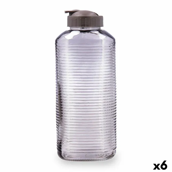 Бутылка с водой Quid Velvet Серый Cтекло 1,8 L (6 штук)