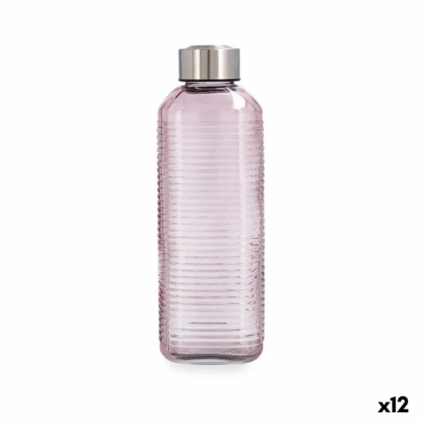 Vandens butelis Quid Velvet Rožinė stiklas 1 L (12 vnt.)