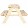 Wooden garden picnic table for children Springos BE003 90x79x50 cm