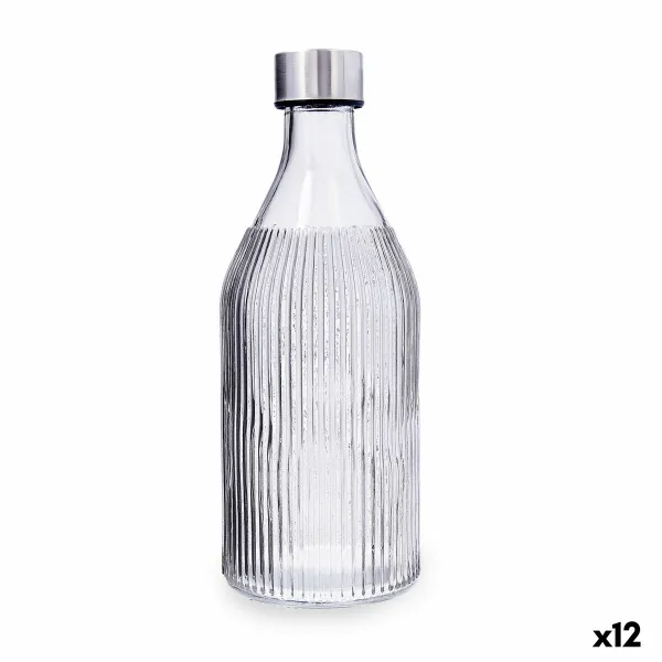 Vandens butelis Quid Maison Pilka stiklas 1 L (12 vnt.)